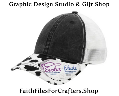 Woman Of Faith Laser Engraved Hydbond Leatherette Patch Hat, Infinity Her Ponytail Hat, Christian Hat,Infintiy Her Ponytail Cap,Ponytail Hat