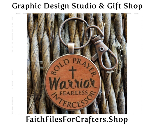 Bold Prayer Warrior Laser Engraved Key Chain