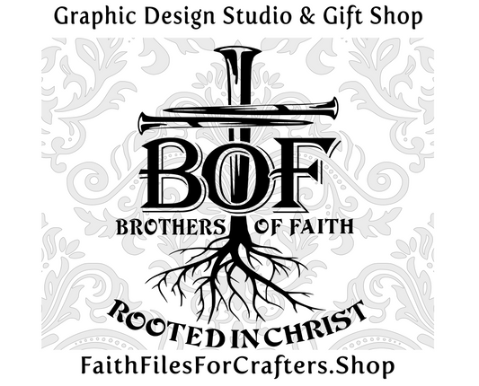 Brothers Of Faith Svg, Rooted In Christ Svg, Cross Nails Svg, Christian T Shirt Svg, Mens Ministry Svg, Church Group Svg, Men Of Faith Svg