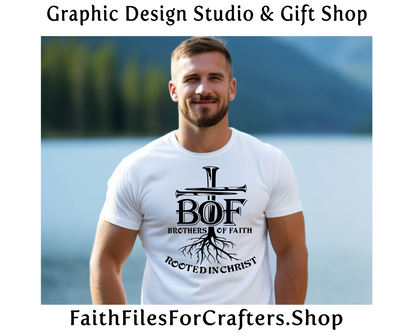 Brothers Of Faith Svg, Rooted In Christ Svg, Cross Nails Svg, Christian T Shirt Svg, Mens Ministry Svg, Church Group Svg, Men Of Faith Svg