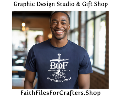 Brothers Of Faith Svg, Rooted In Christ Svg, Cross Nails Svg, Christian T Shirt Svg, Mens Ministry Svg, Church Group Svg, Men Of Faith Svg