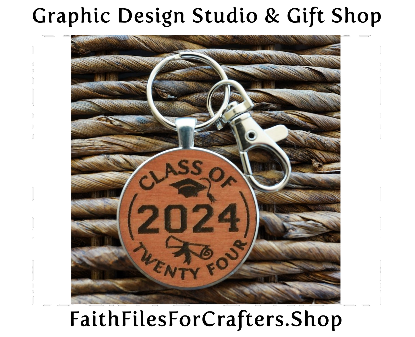 Class Of 2024 Laser Engraved Key Chain