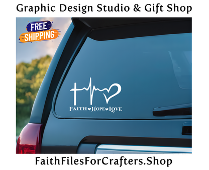 Faith Hope Love Car Decal