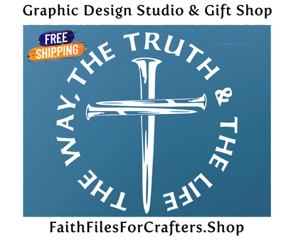 Jesus The Way The Truth The life Car Decal