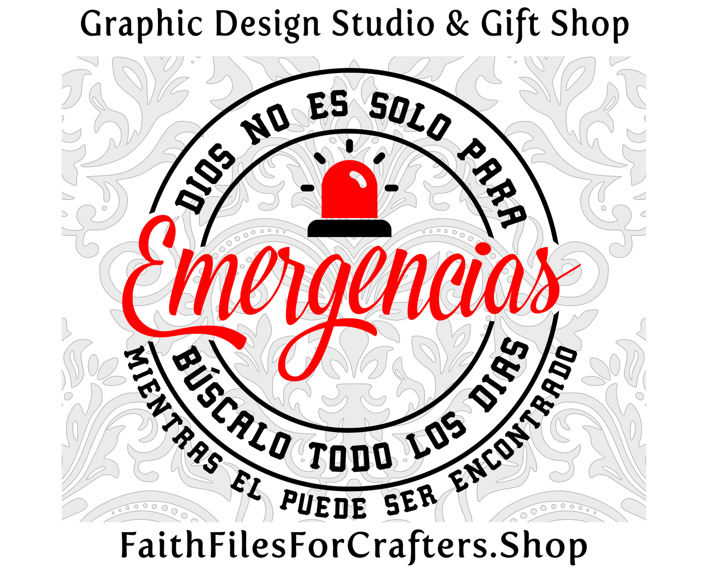 Dios No Es Solo Para Emergencias Svg, Camisa Cristiana Svg, Christian Svg, Christian Shirt Svg, Hispanic Christian Svg, Oracion Svg