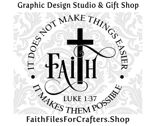 Faith Svg, Cross Svg, Luke 1:37 Svg, She Is Clothed With Strength And Dignity And Laughs Without Fear Of The Future, Christian Svg