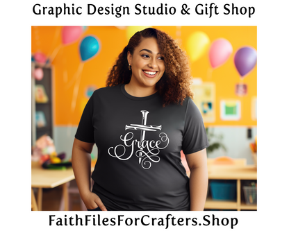 Grace Svg, Cross Nails Svg, Grace shirt Svg, Cross Shirt Svg, Grace Sublimation Svg, Cross Nails Sublimation Svg, Christian Shirt Svg