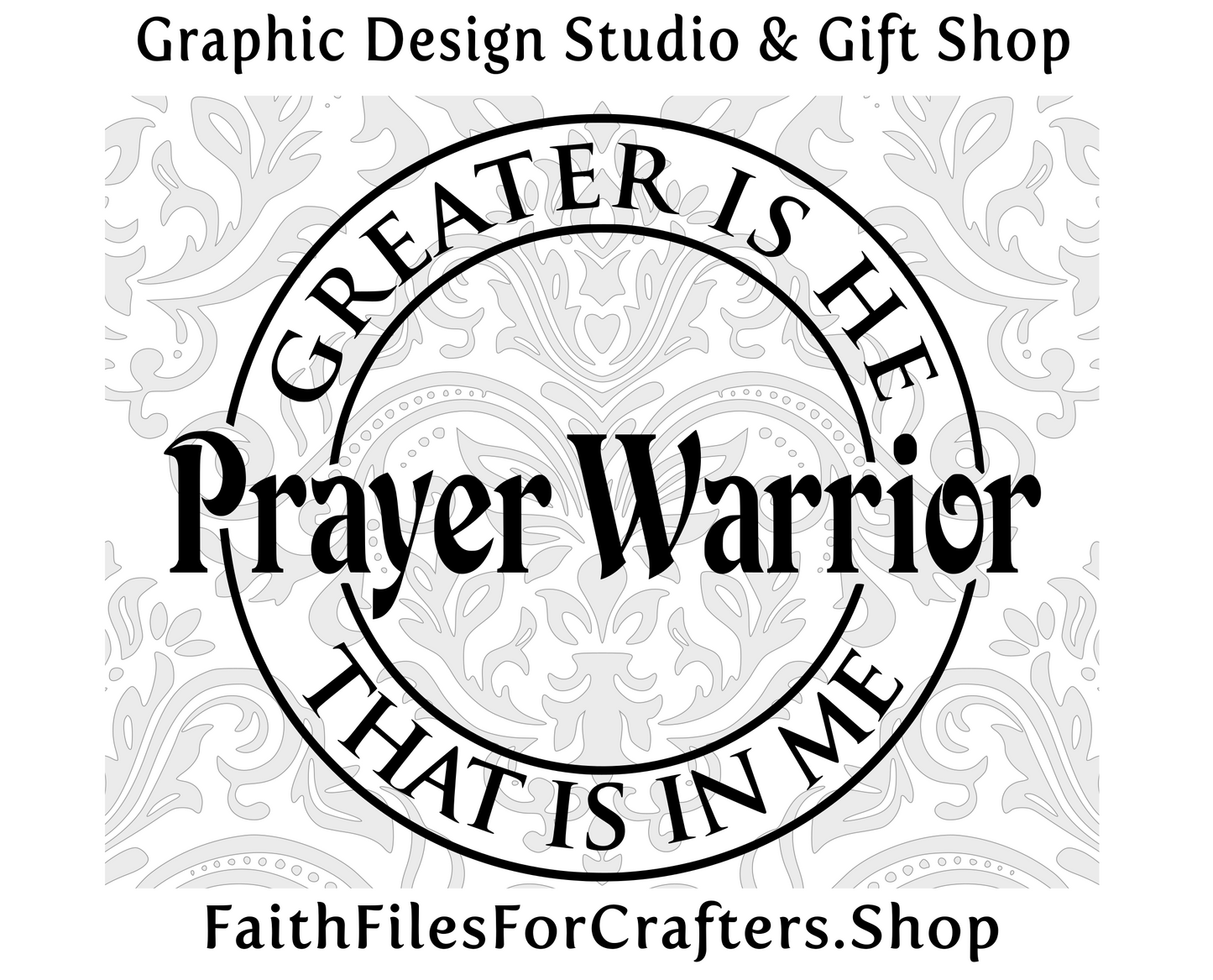 Prayer Warrior Svg, Greater Is He That Is In Me Svg, Christian Svg, Christian Tee shirt Svg, Christian T Shirt Svg,Christian Woman Shirt Svg