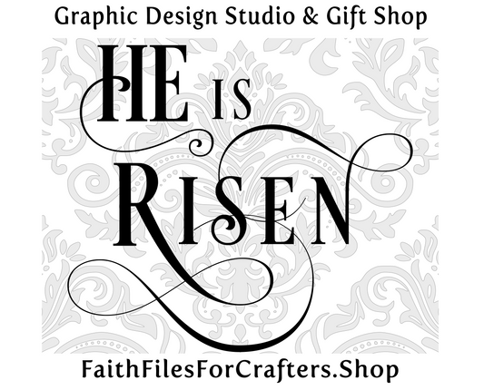 He Is Risen Svg, Jesus Is Risen Svg, Matthew 28:6 Svg, Yeshua Is Risen Svg, Christian Svg, Christian Sublimation Svg, Christian Print Svg,