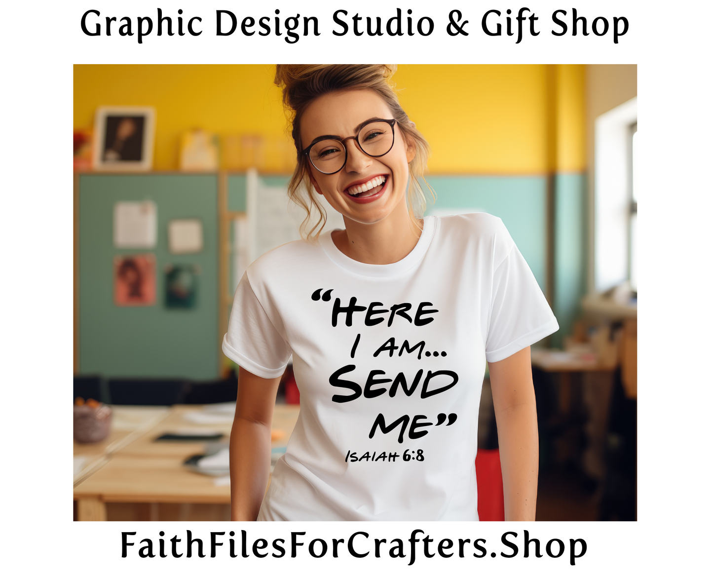 Here I Am Send Me Svg, Isaiah 6:8 Svg, Christian Women's T-Shirt Cut File Svg, Waymaker Svg,Christian Svg,I Can Do All Things Through Christ