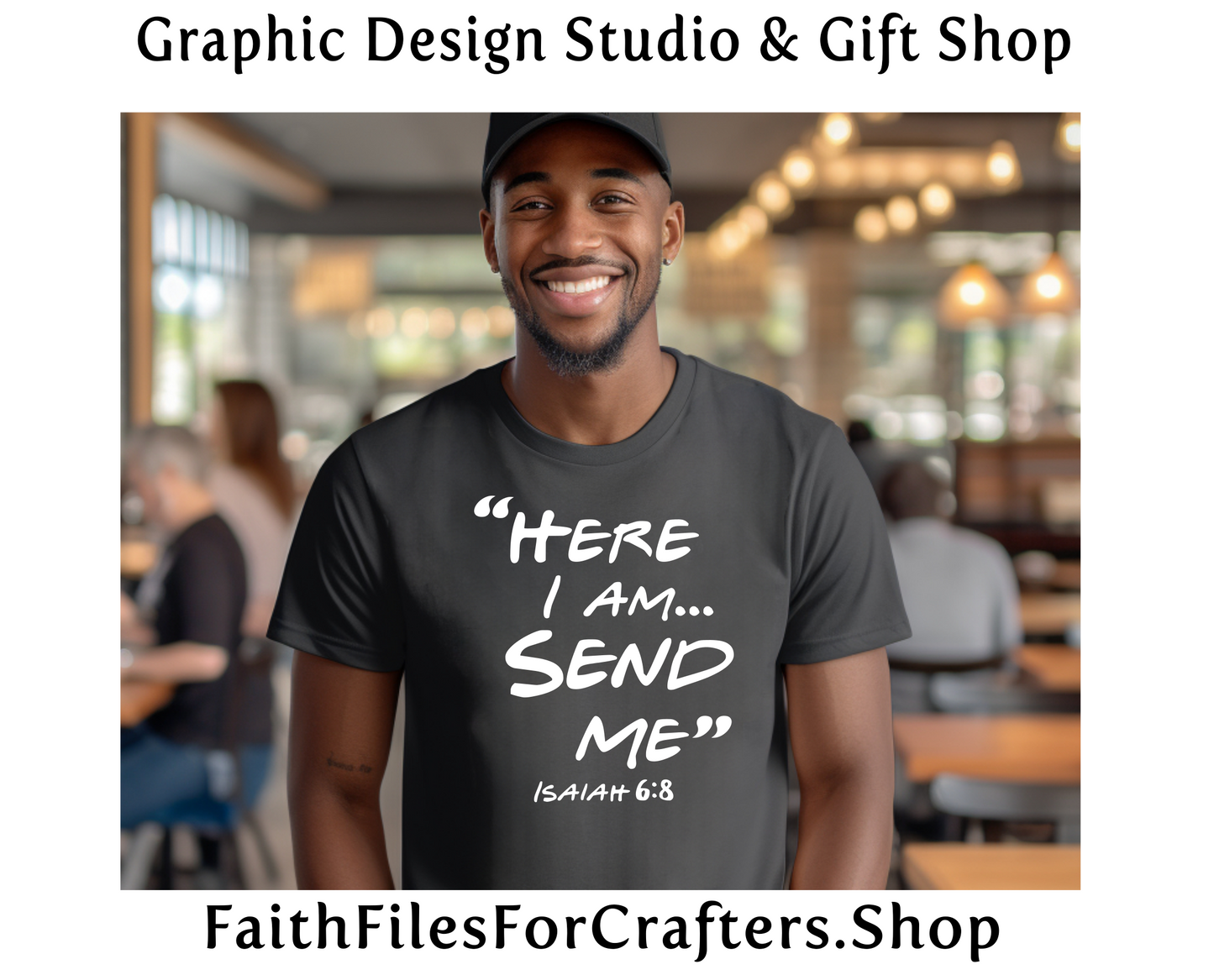 Here I Am Send Me Svg, Isaiah 6:8 Svg, Christian Women's T-Shirt Cut File Svg, Waymaker Svg,Christian Svg,I Can Do All Things Through Christ