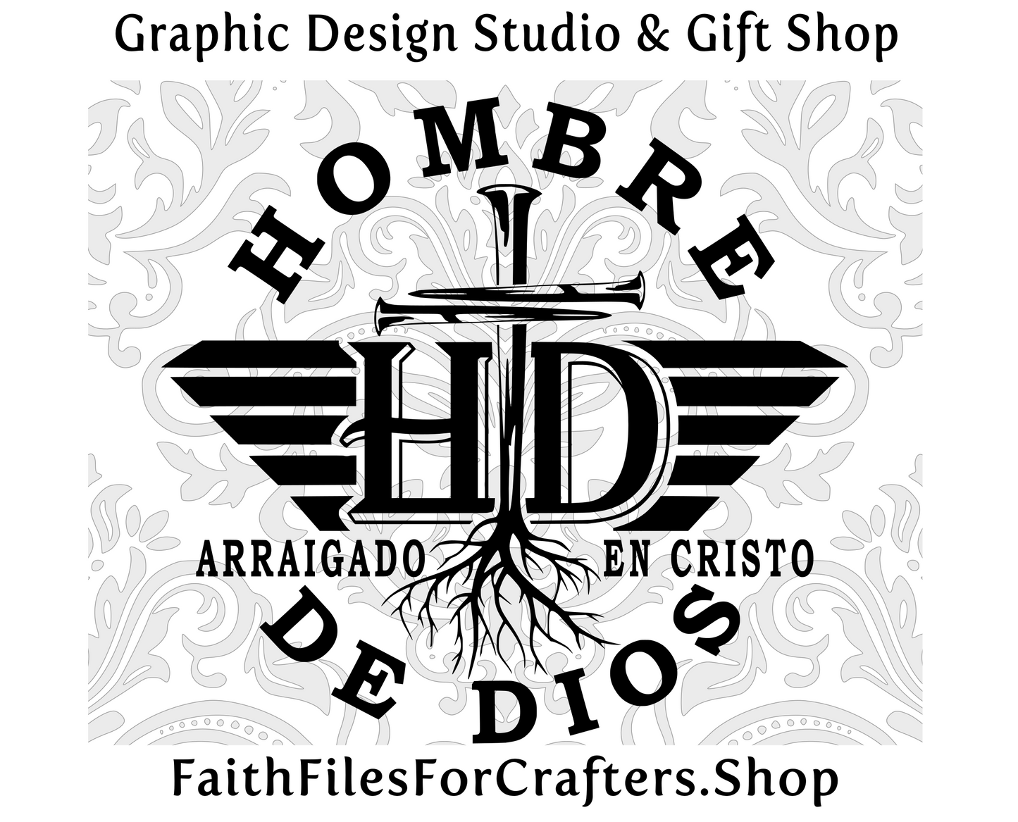 Hombre De Dios Svg, Hombre De Dios Arraigado En Cristo Svg, Hombre De Fe Svg, Man Of God Svg, Rooted In Christ Svg, Camisa Cristiana Svg