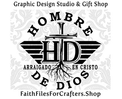 Hombre De Dios Svg, Hombre De Dios Arraigado En Cristo Svg, Hombre De Fe Svg, Man Of God Svg, Rooted In Christ Svg, Camisa Cristiana Svg