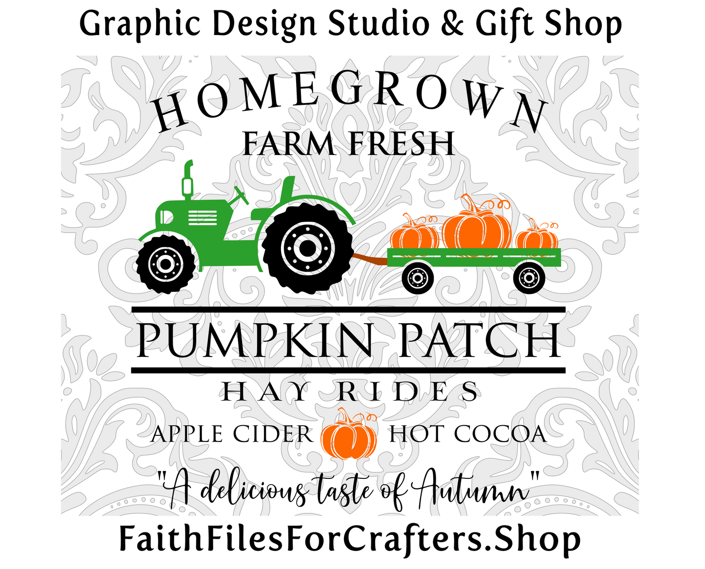 Home Grown Pumpkin Patch Svg, Farm Tractor Svg, Pumpkin Svg, Autumn Svg, Hay Rides Svg, Farm Fresh Svg,Farm Fresh Pumpkins Svg,Farm Sign Svg