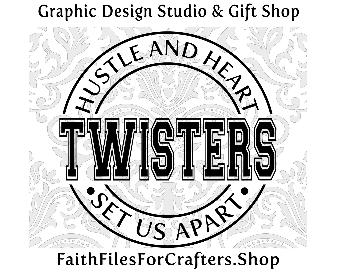 Twisters Svg, Twisters Shirt Svg, Hustle and Heart Set Us Apart Svg, Twisters Sublimation Png, Twisters Team Svg, Twisters Hat Svg