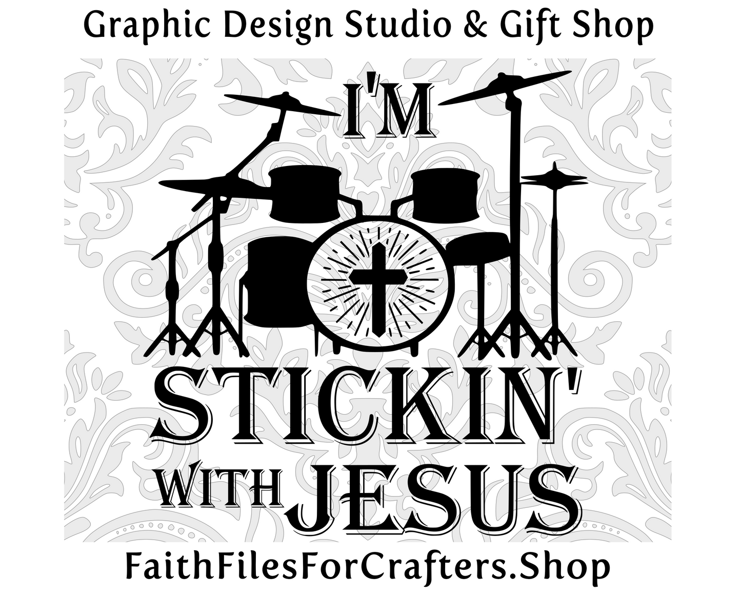 I'm Stickin With Jesus Svg, In Jesus Name I Play Drums, Raise A Hallelujah And Praise The Lord, Christian Svg, Christian Worship Svg,