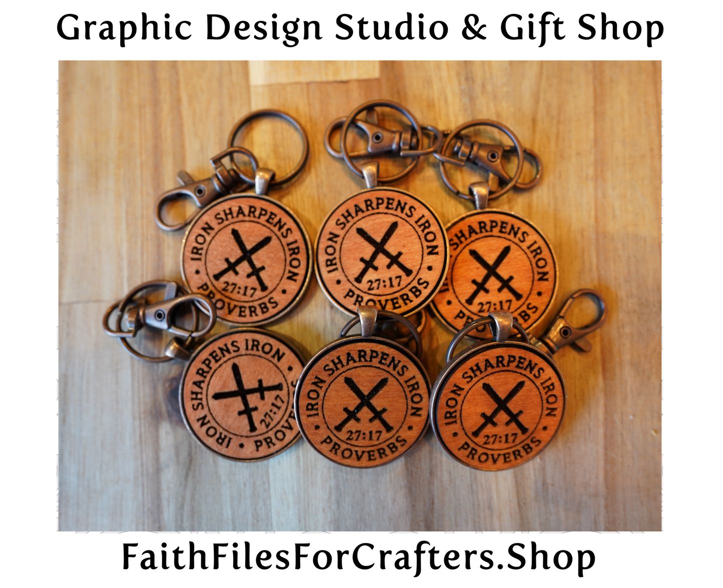 Iron Sharpens Iron Laser Engraved Key Chain