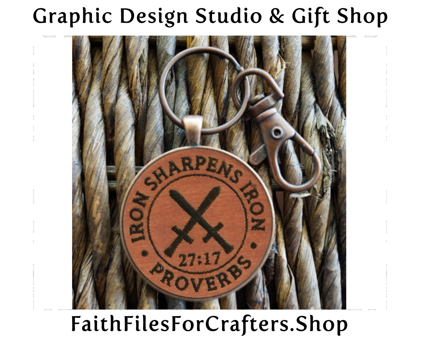 Iron Sharpens Iron Laser Engraved Key Chain