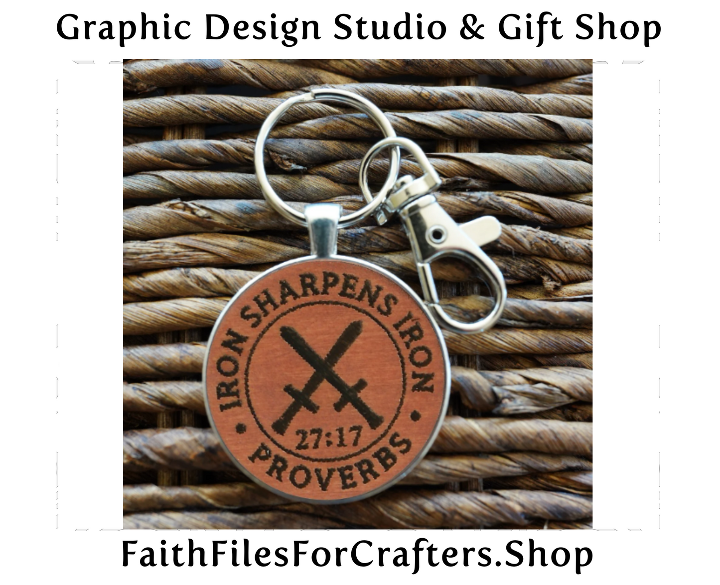 Iron Sharpens Iron Laser Engraved Key Chain