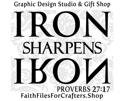 Iron Sharpens Iron Svg, Proverbs 27:17 Svg