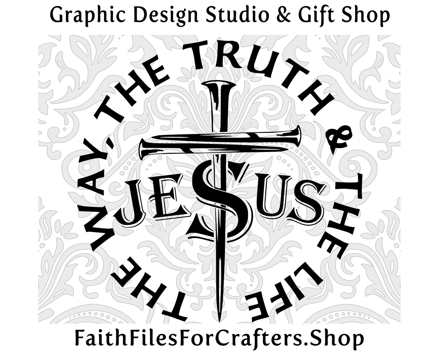 Cross Nails Svg, Jesus Svg, The Way The Truth The life Svg,John 3:16 Svg,Christian Shirt Svg,Christian Sticker Svg,Christian Sublimation Svg