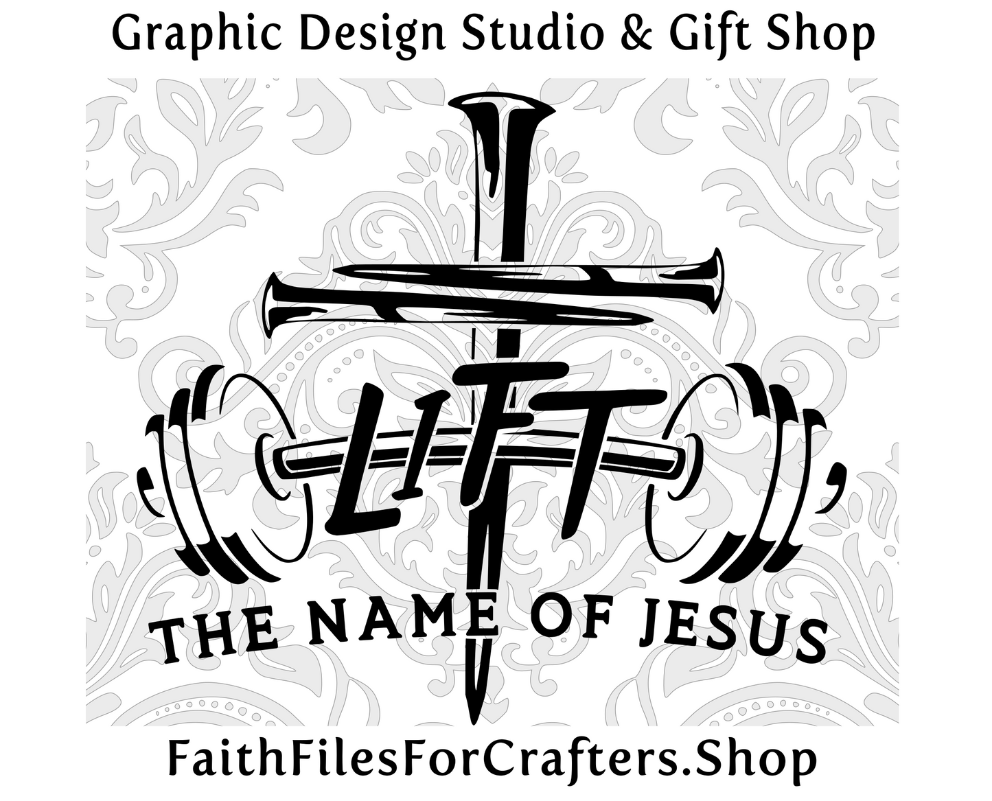 Lift The Name Of Jesus Svg, Jesus High & Lifted Up Svg, Christian Workout Svg, Lifted Svg,Christian Workout Shirt Svg, Christian Fitness Svg