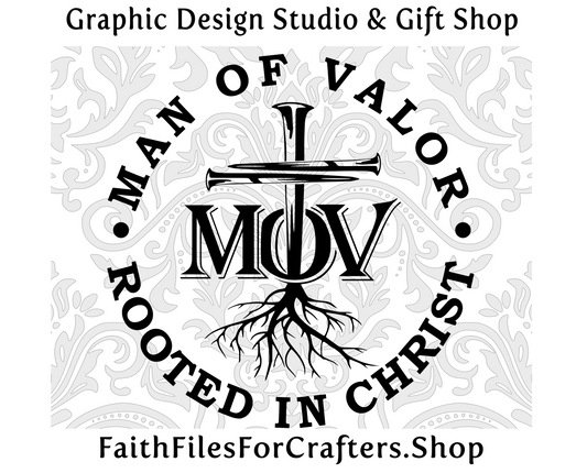 Man Of Valor Svg, Rooted In Christ Svg, Valor Svg, Cross Nails Svg, Christian T Shirt Svg,Christian Mens T Shirt,Mens Ministry Svg,Christian