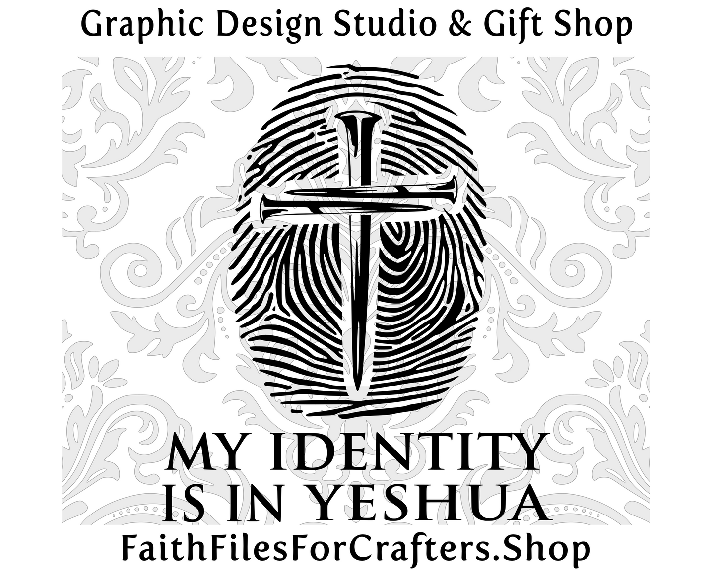 My Identity Is In Yeshua Svg, Yeshua Shirt Svg, Yeshua Sublimation Svg, Yeshua Png, Christian Shirt Svg, Cross Nails Svg, Christian Svg