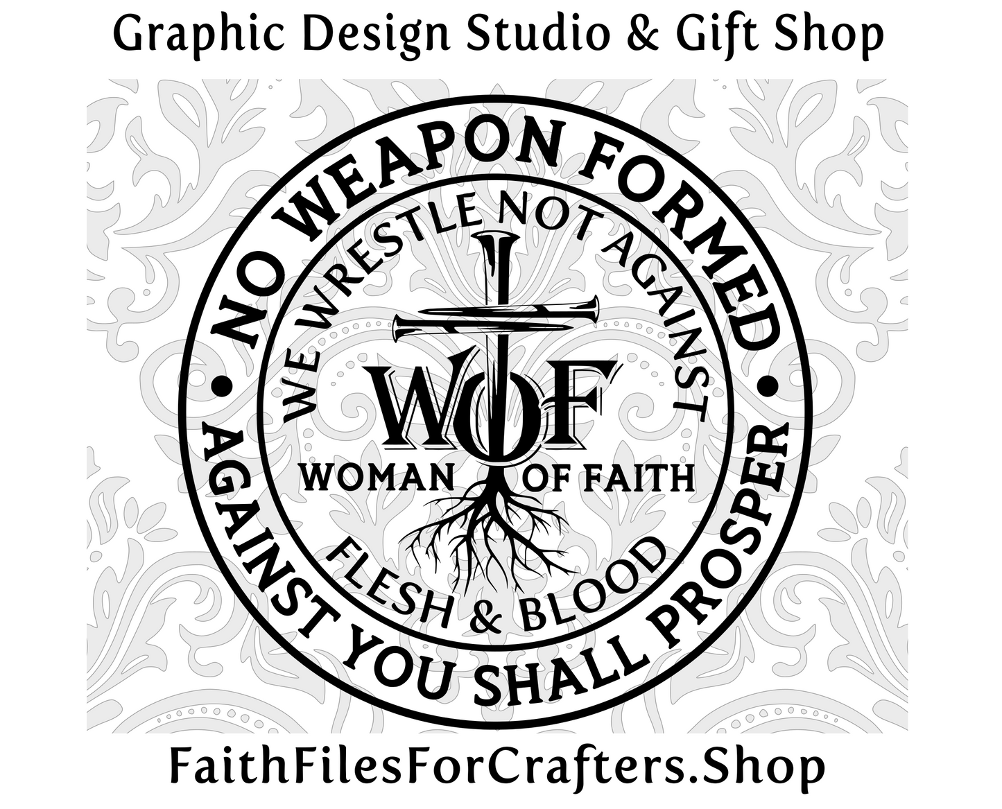 Woman Of Faith Svg, No Weapon Formed Against You Shall Prosper Svg, Armor Of God Svg, Christian Shirt Svg, Cross Nails Svg, Ephesians 6 Svg