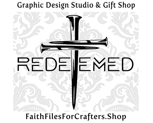 Redeemed Svg, Redeemed Shirt Svg, Redeemed Png, Redeemed Sublimation Svg,Redeemed Mug Svg,Cross Nails Svg,Christian Svg,Christian Shirt Svg,