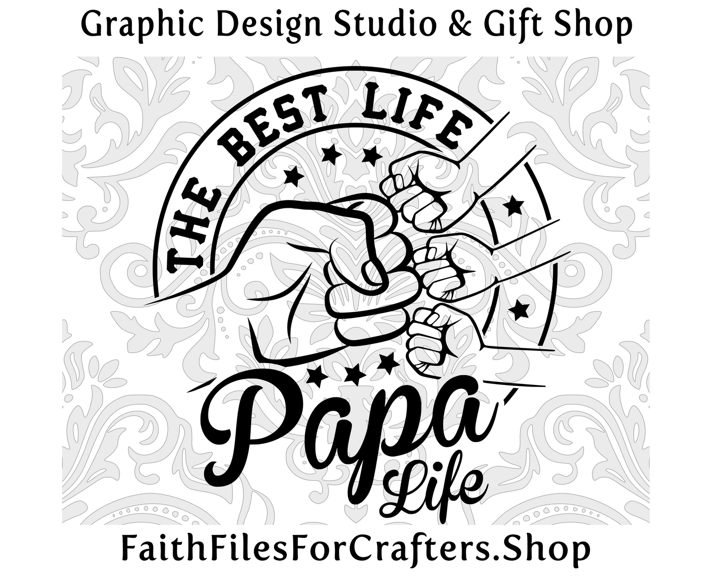 The Best Life Papa Life Svg, Papa Svg, Worlds Best Papa Svg, Papa Shirt Svg, Papa Sublimation Svg, Papa Hat Svg,Papa Gift Svg,Grandkids Svg, 3 Grandkids Hands Svg