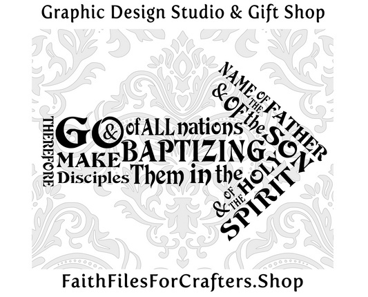 Therefore Go And Make Disciples Svg, Missionary Svg, Missions Svg, Disciples Svg,Disciples Shirt Svg,Christian Shirt Svg, Matthew 28:19 Svg,