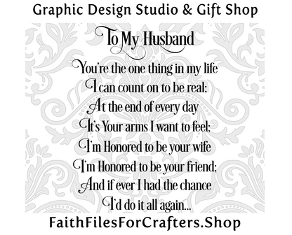 To My Husband Svg, To My Husband Print Svg, To My Husband Gift Svg, To My Husband Png, To My Husband Sublimation Svg, To My Husband Card Svg