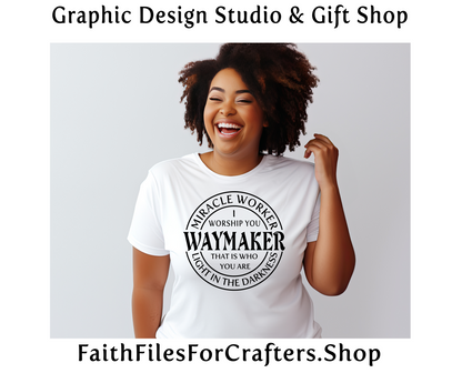 Waymaker Svg, Miracle Worker Svg, Light In The Darkness Svg, My God That Is Who You Are Svg, I Worship You Svg, Christian Shirt Svg