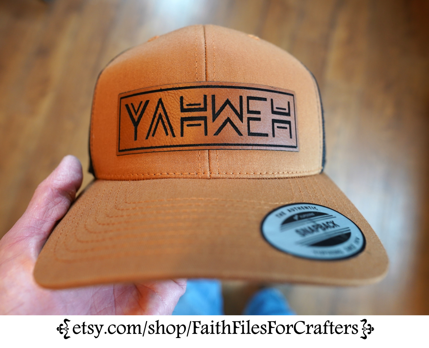 REALTREE Camo Laser Engraved Hydbond Leatherette Patch Trucker Hat, Yeshua Hamashiach Hat,Man Of Faith Hat,YAHWEH Hat,Iron Sharpens Iron Hat