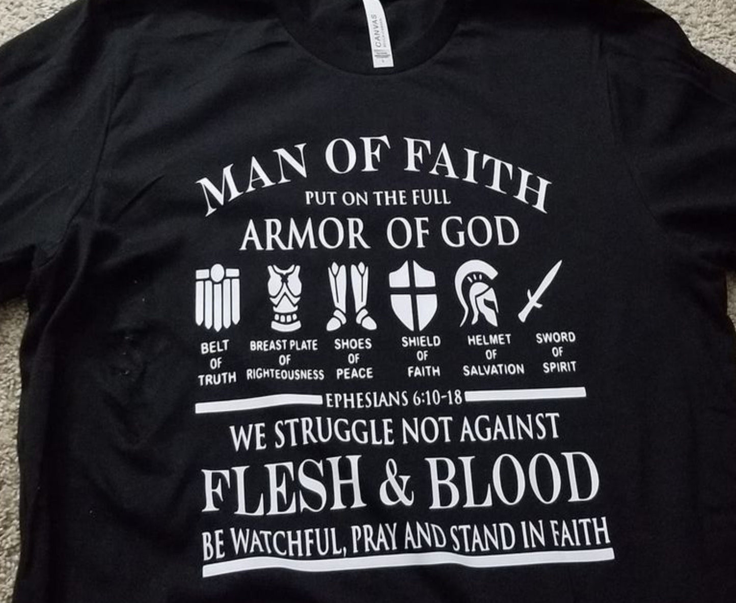 Man Of Faith Svg, Armor Of God Svg, Ephesians 6:10-18 Svg, We Wrestle Not Against Flesh and Blood Svg, Stand Firm In Faith and Pray Svg